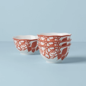 Butterfly Meadow Cottage Saffron Rice Bowls - Set of 4modern kitchen decor ,kitchen dinner set ,dinnerware 