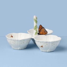 Butterfly Meadow Floral 3-Section Servermodern kitchen decor ,kitchen dinner set ,dinnerware 