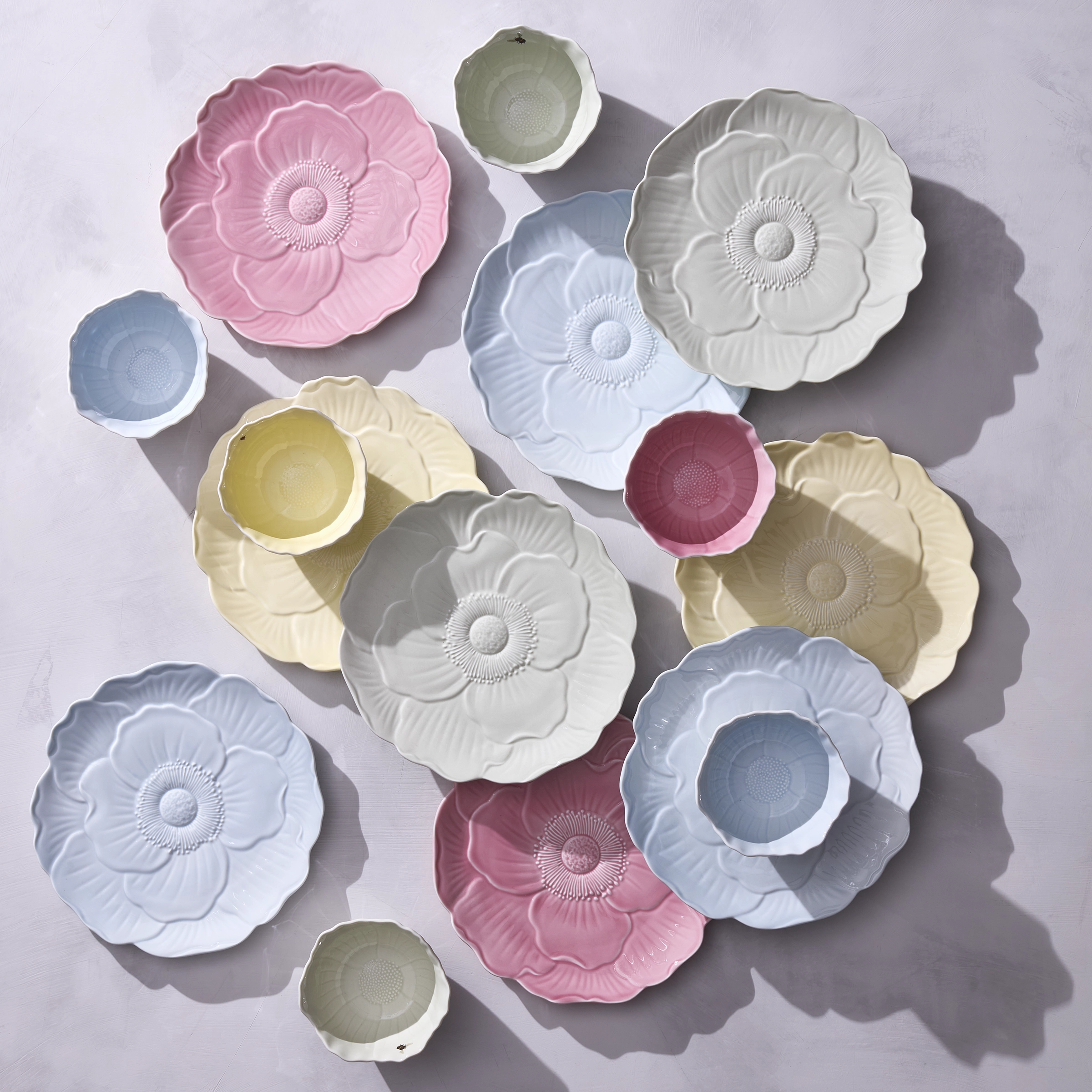 Butterfly Meadow Floral Yellow Accent Plates - Set of 4