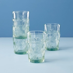 Butterfly Meadow Green Tall Glasses - Set Of 4easter decorations ,easter centerpiece 