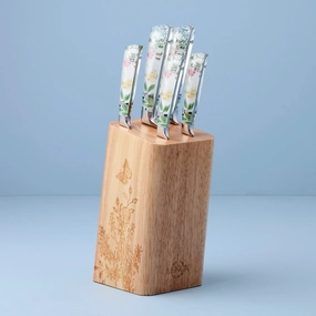 Butterfly Meadow Herbs 6 Piece Cutlery Block Seteaster decorations ,easter centerpiece 