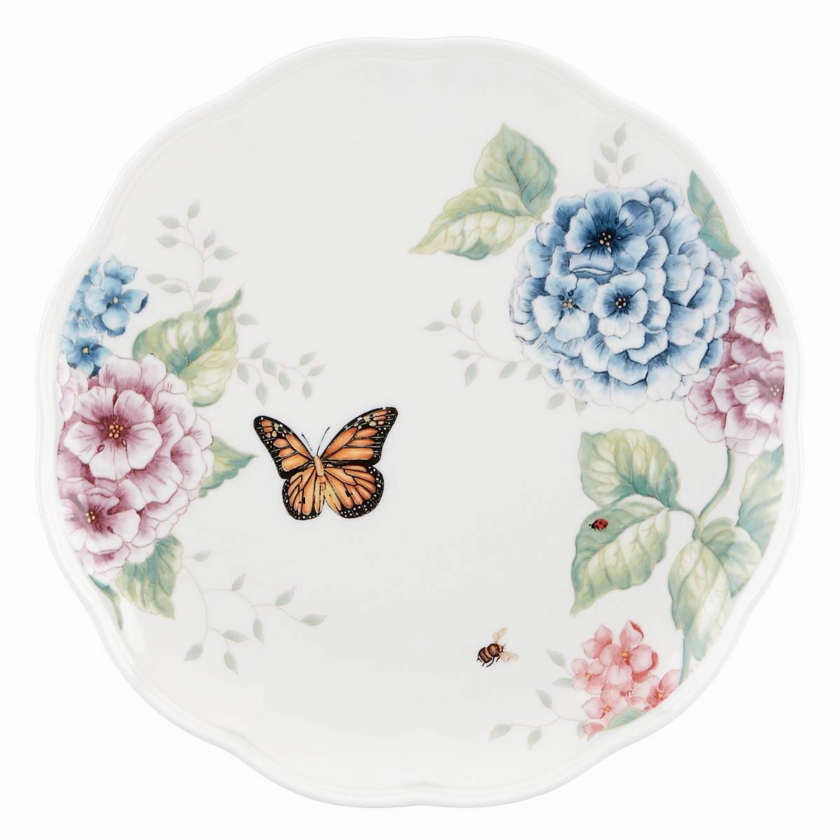 Butterfly Meadow Hydrangea 12-Piece Dinnerware Set