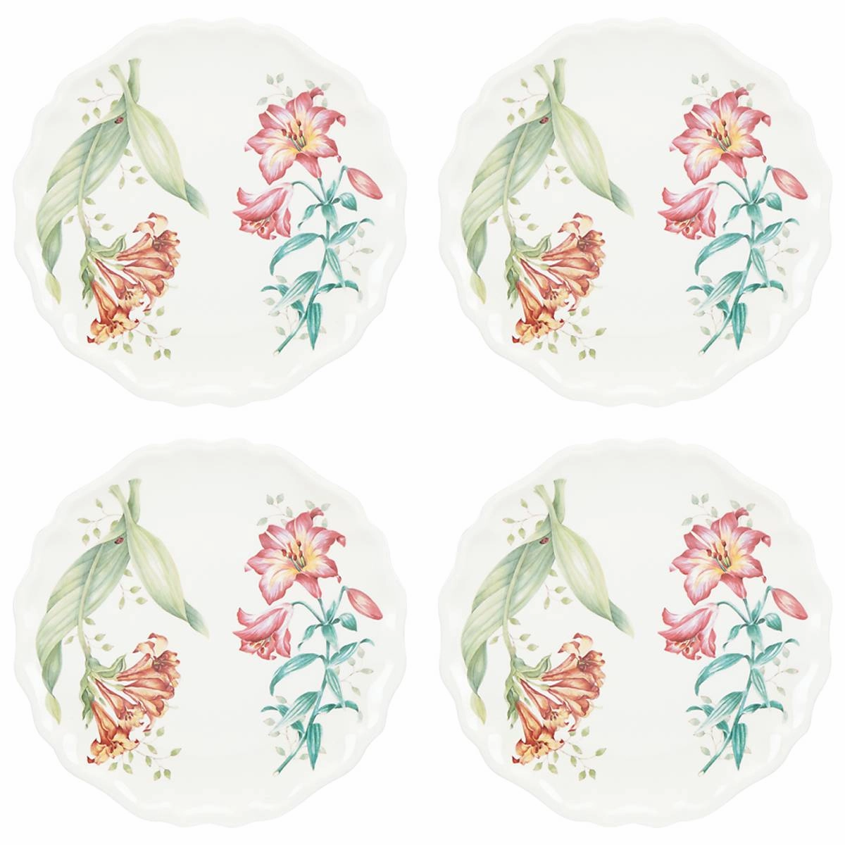 Butterfly Meadow Melamine Accent Plates - Set of 4