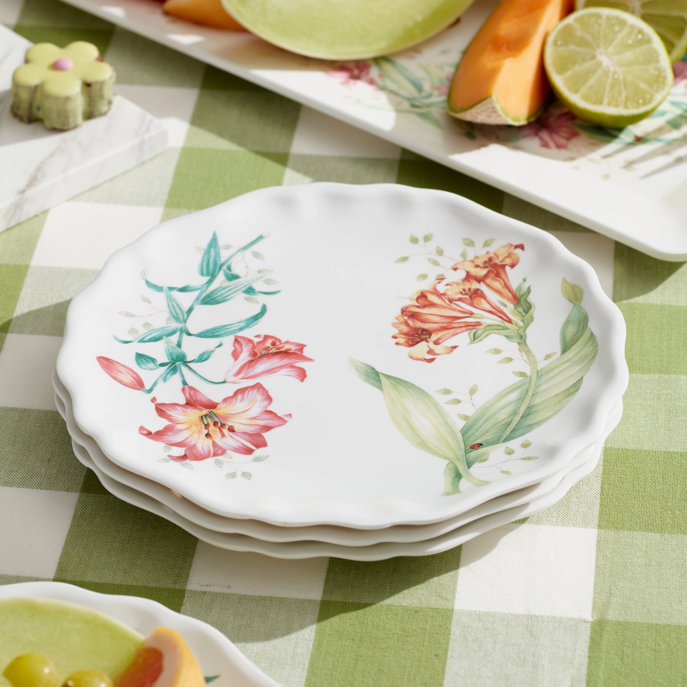 Butterfly Meadow Melamine Accent Plates - Set of 4