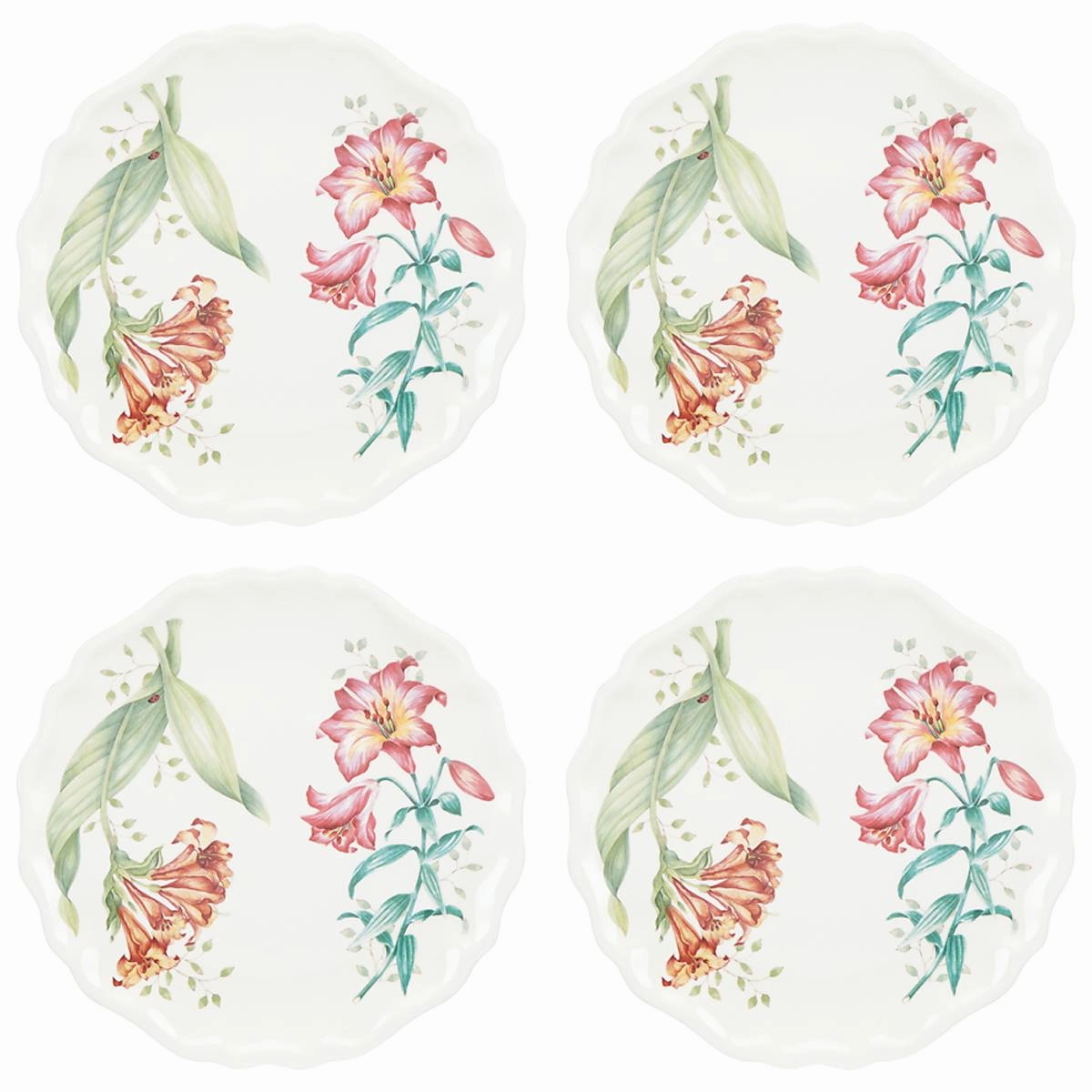 Butterfly Meadow Melamine Accent Plates - Set of 4