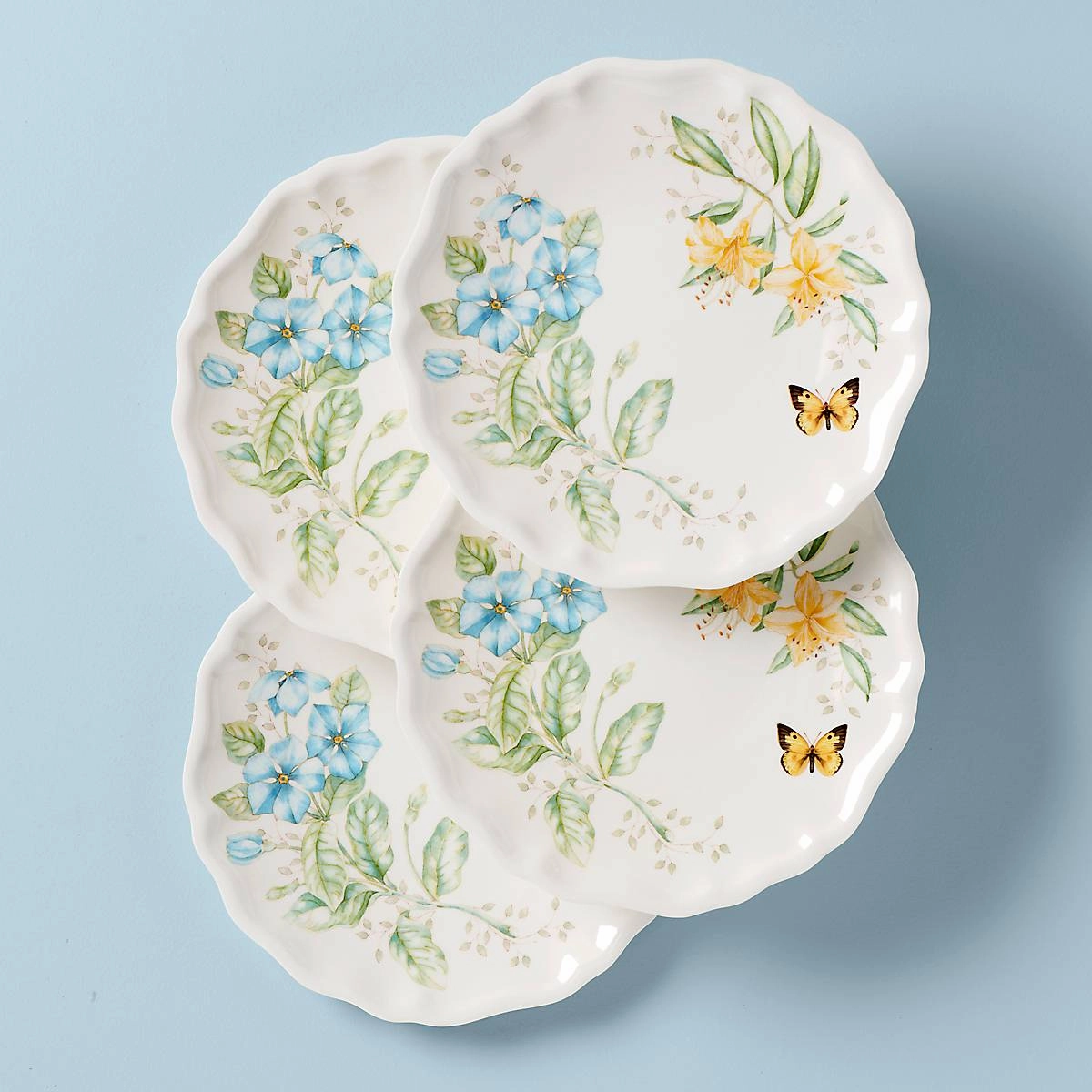 Butterfly Meadow Melamine Dinner Plates - Set of 4summer decor ,outdoor summer decor 