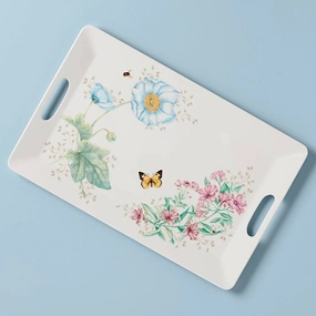 Butterfly Meadow Melamine Handled Traymultipurpose serving tray
