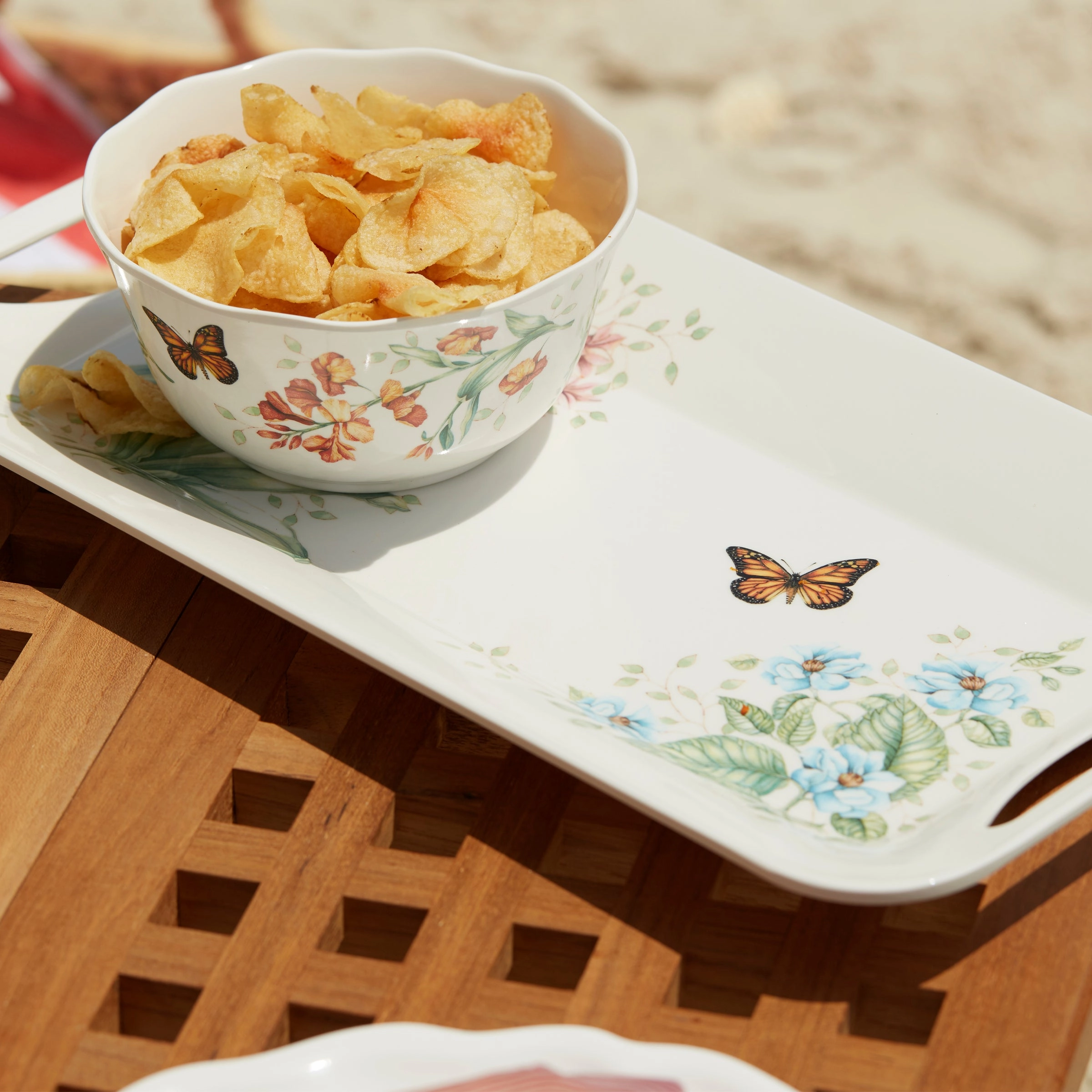 Butterfly Meadow Melamine Hors d'Oeuvres Tray