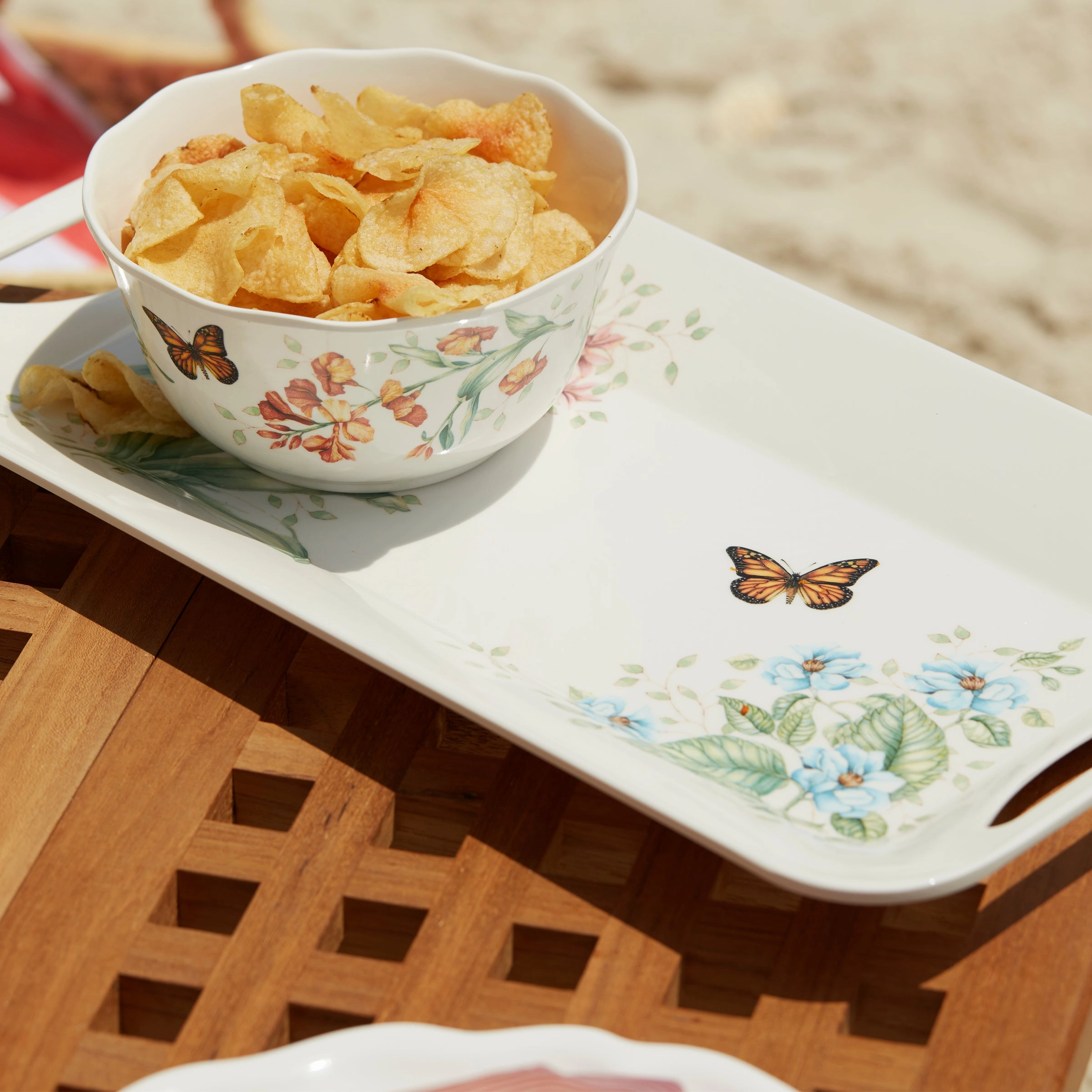 Butterfly Meadow Melamine Hors d'Oeuvres Tray