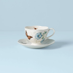 Butterfly Meadow Monarch Cup & Saucerglass cups ,personalized mugs 