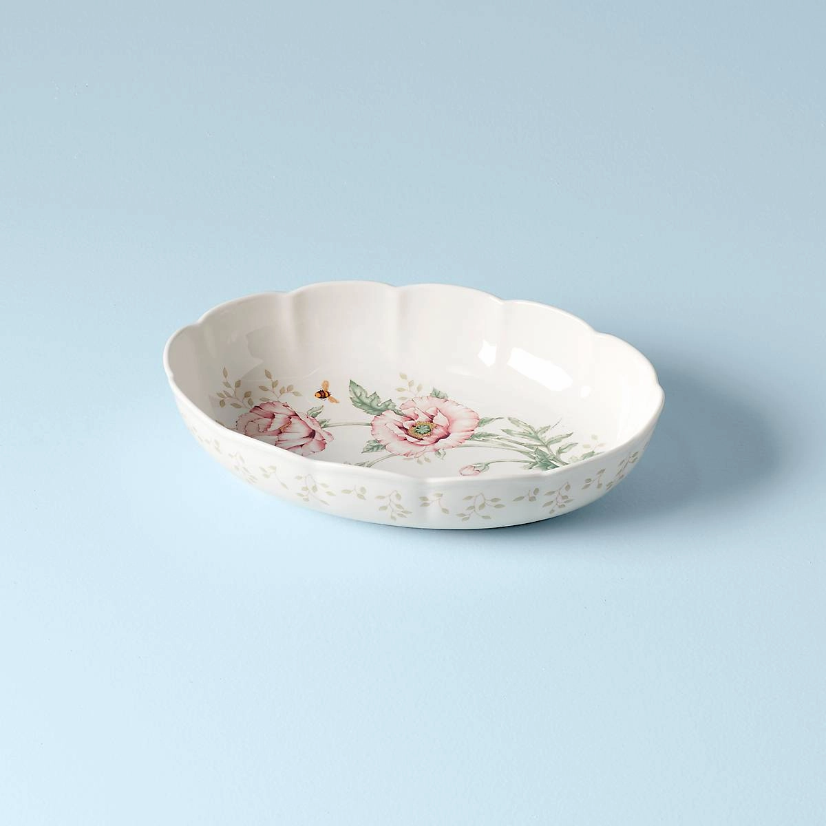 Butterfly Meadow Scalloped Oval Bakereaster decorations ,easter centerpiece 