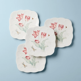 Butterfly Meadow Square Accent Plates - Set of 4modern kitchen decor ,kitchen dinner set ,dinnerware 