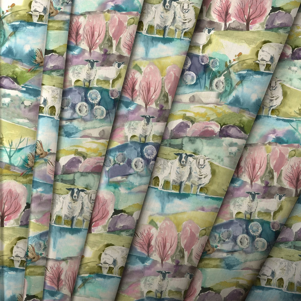 Buttermere Printed Made to Measure Curtains Sweetpea