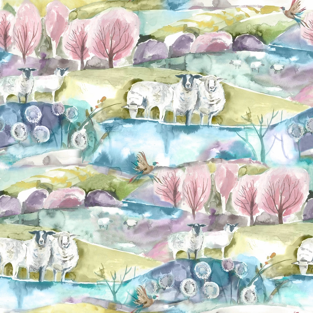 Buttermere Printed Made to Measure Curtains Sweetpea