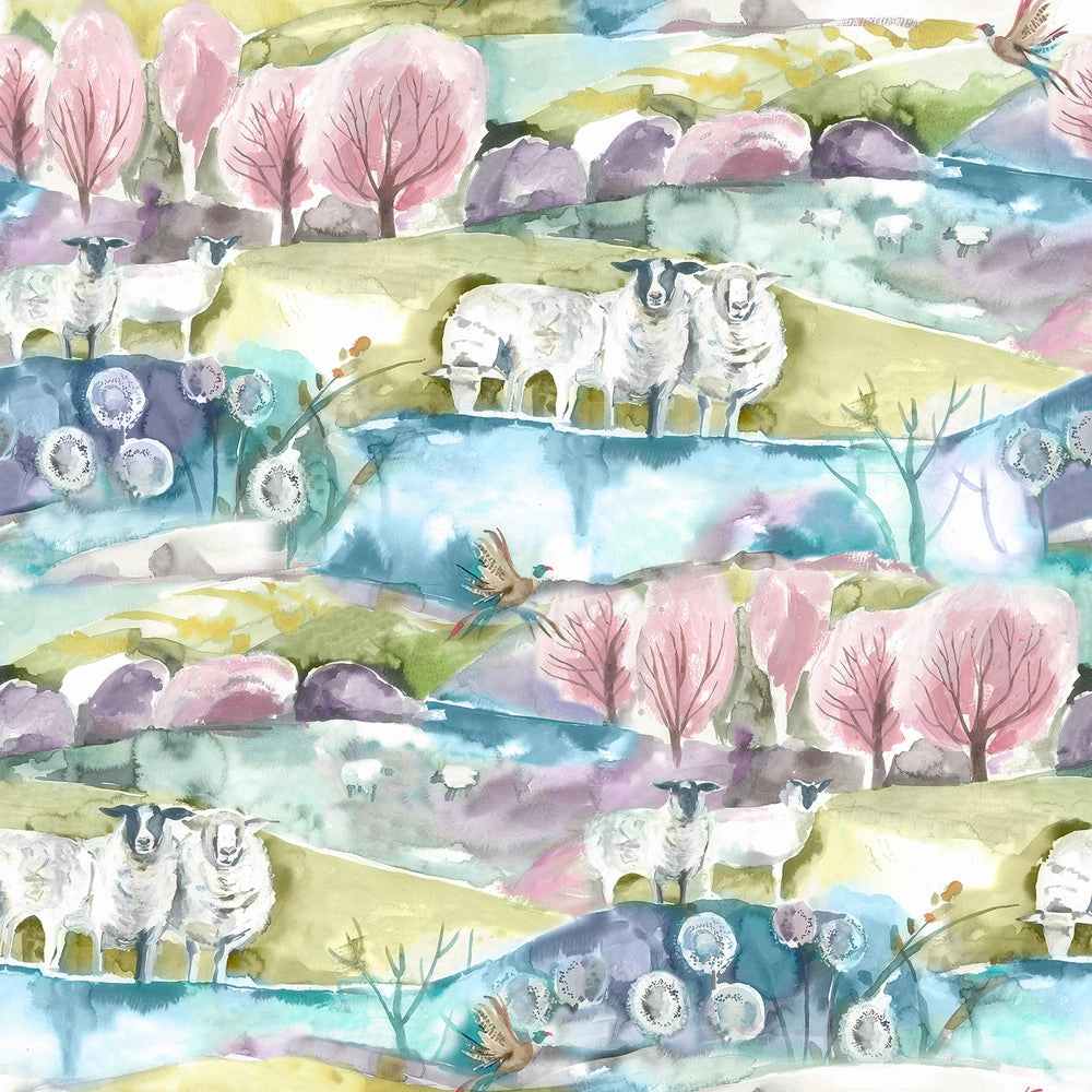 Buttermere Printed Made to Measure Curtains Sweetpea
