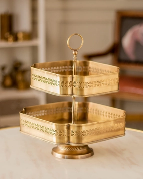 Byzantine 2-Tier Serving Standmodern kitchen decor ,kitchen dinner set ,dinnerware 
