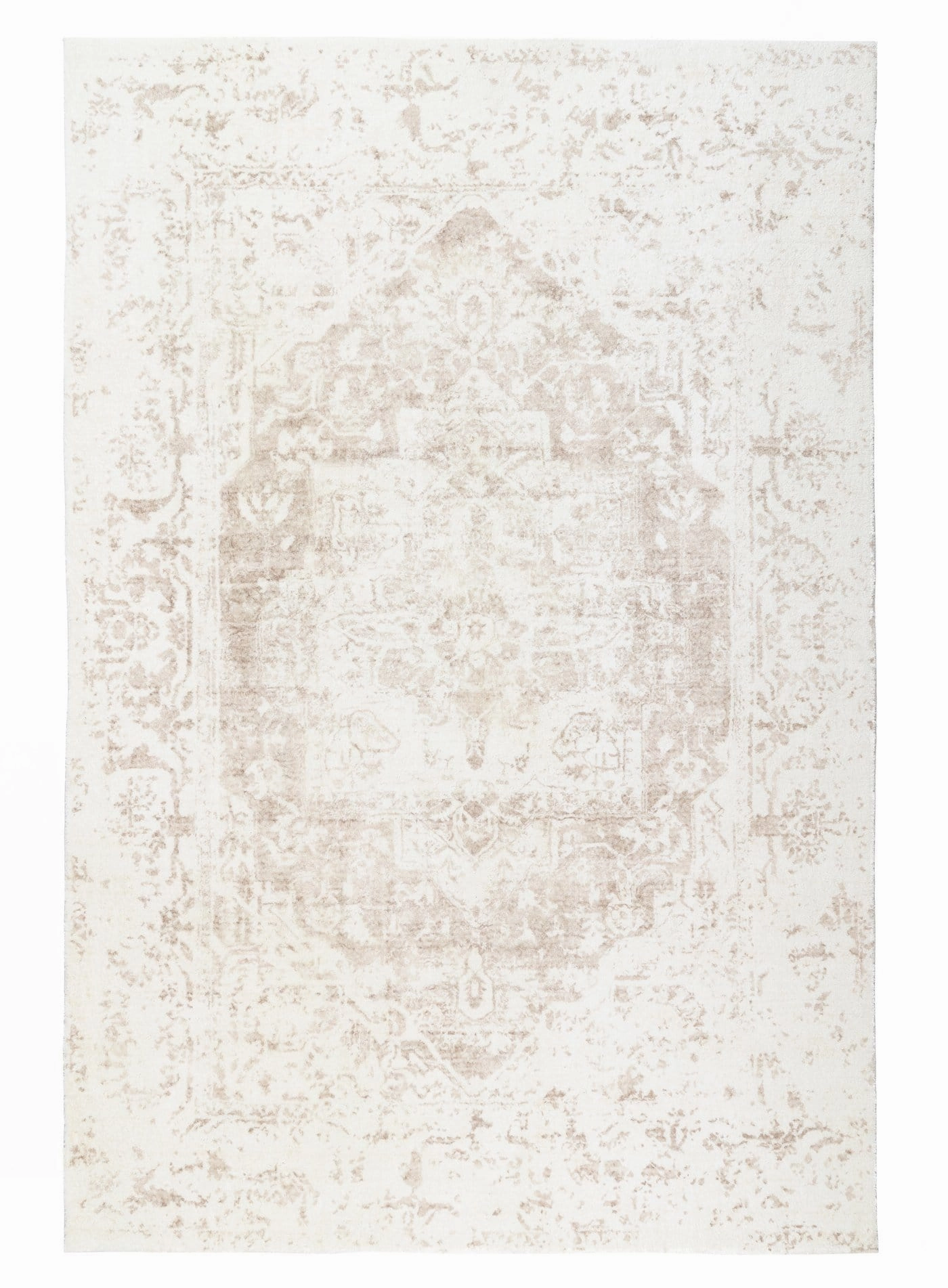 Cabanela Cream and Beige Distressed Washable Rugmodern color block patchwork rug