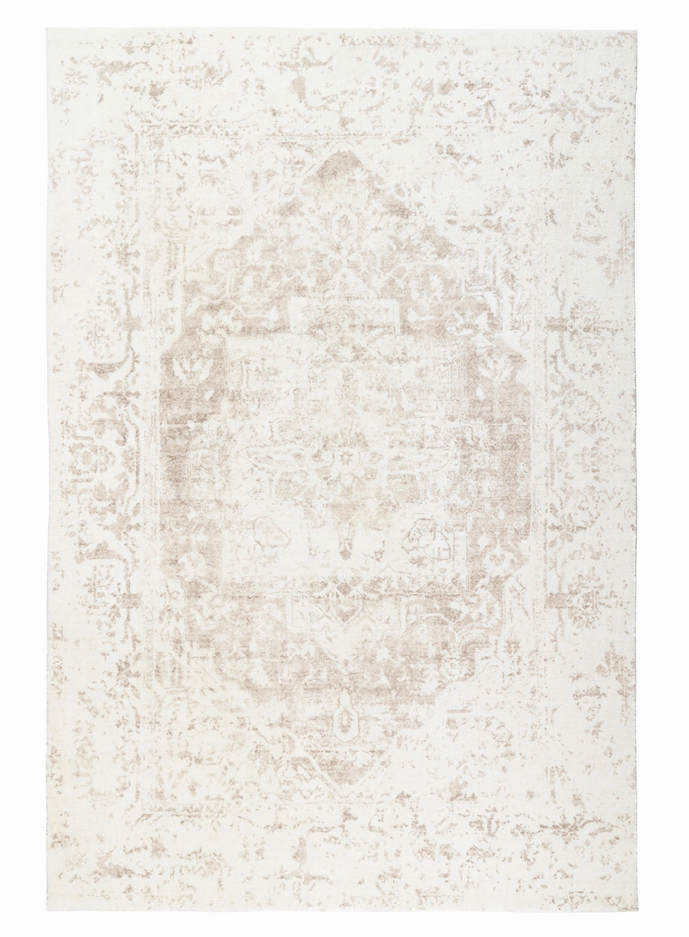 Cabanela Cream and Beige Distressed Washable Rug *NO RETURNS UNLESS FAULTYmodern color block patchwork rug
