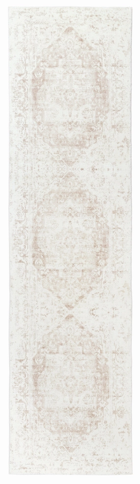 Cabanela Cream and Beige Distressed Washable Runner Rugmodern color block patchwork rug