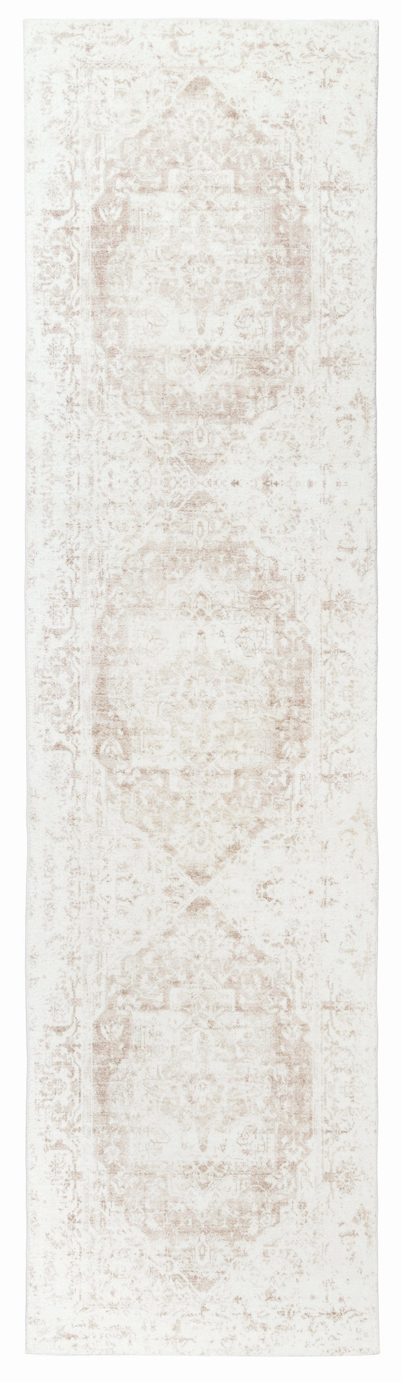 Cabanela Cream and Beige Distressed Washable Runner Rugmodern color block patchwork rug