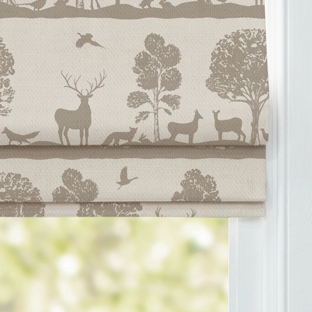 Cairngorms Printed Cotton Made to Measure Roman Blinds Birch