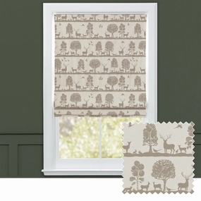 Cairngorms Printed Cotton Made to Measure Roman Blinds Birchbedding sets ,throw blankets 