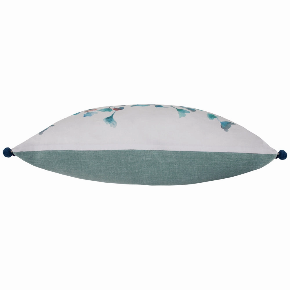Cala Printed Pom Pom Cushion Marine