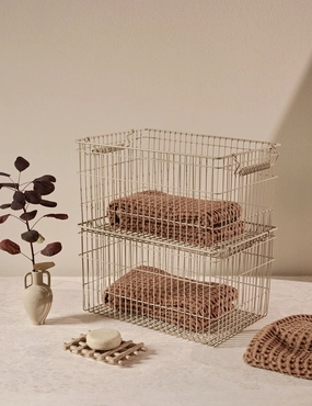 Cala Stackable Baskets (Set of 2) by Ferm Livinghome decor ,wall decor 