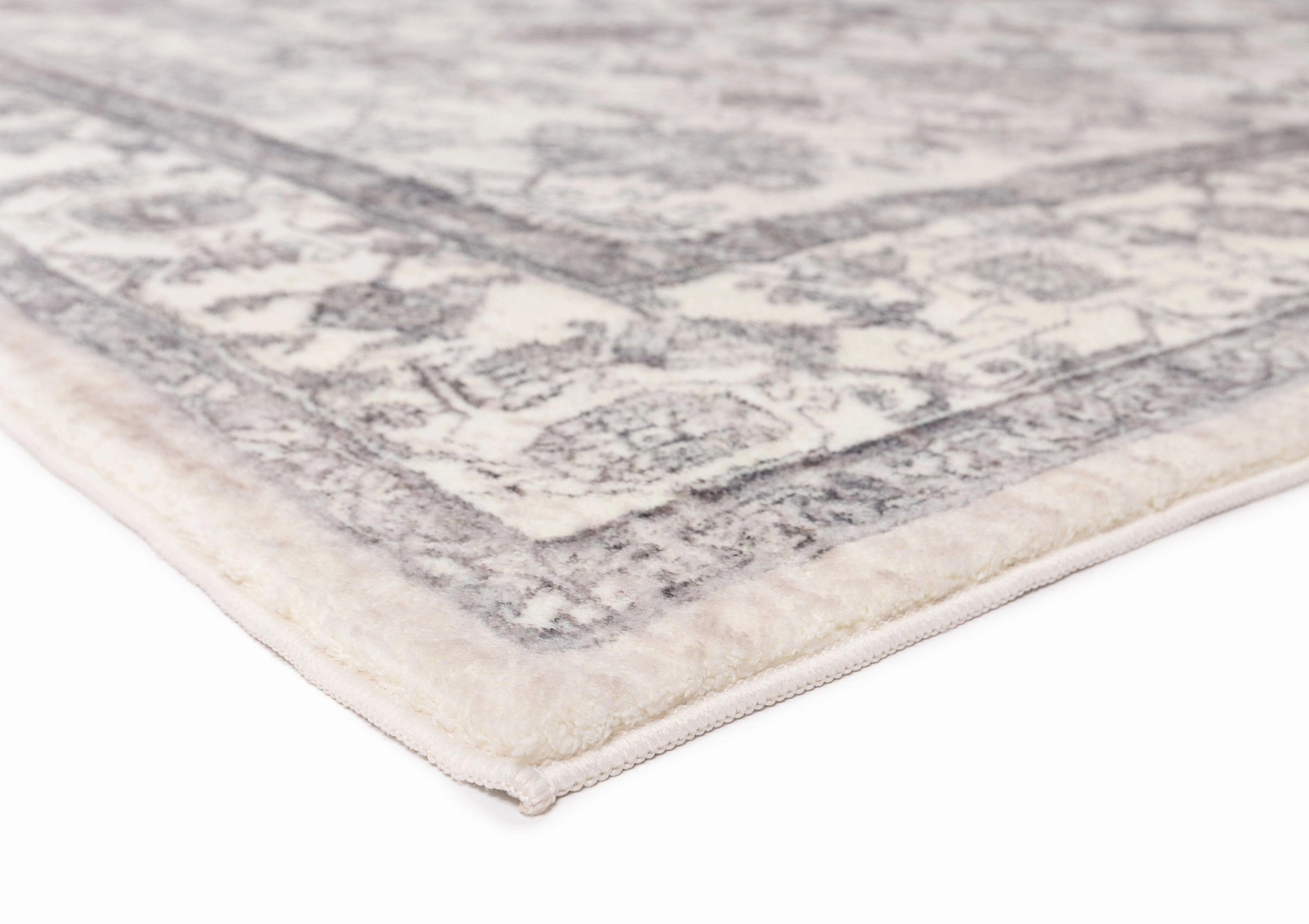 Calliope Grey and Ivory Distressed Washable Rug *NO RETURNS UNLESS FAULTY
