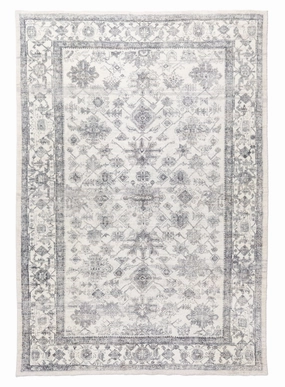 Calliope Grey and Ivory Distressed Washable Rug *NO RETURNS UNLESS FAULTYmodern color block patchwork rug