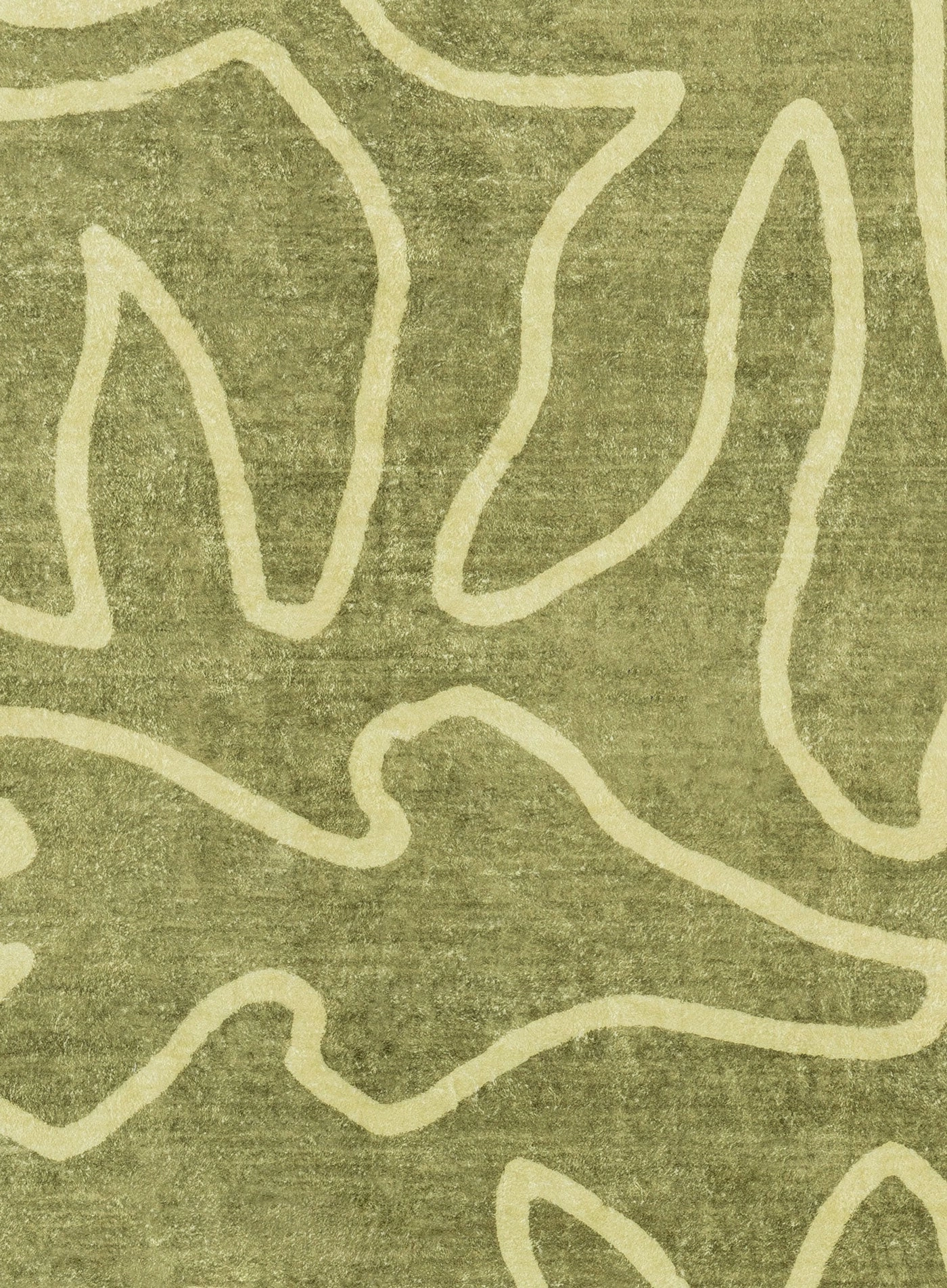Canali Green Hand Drawn Washable Rug