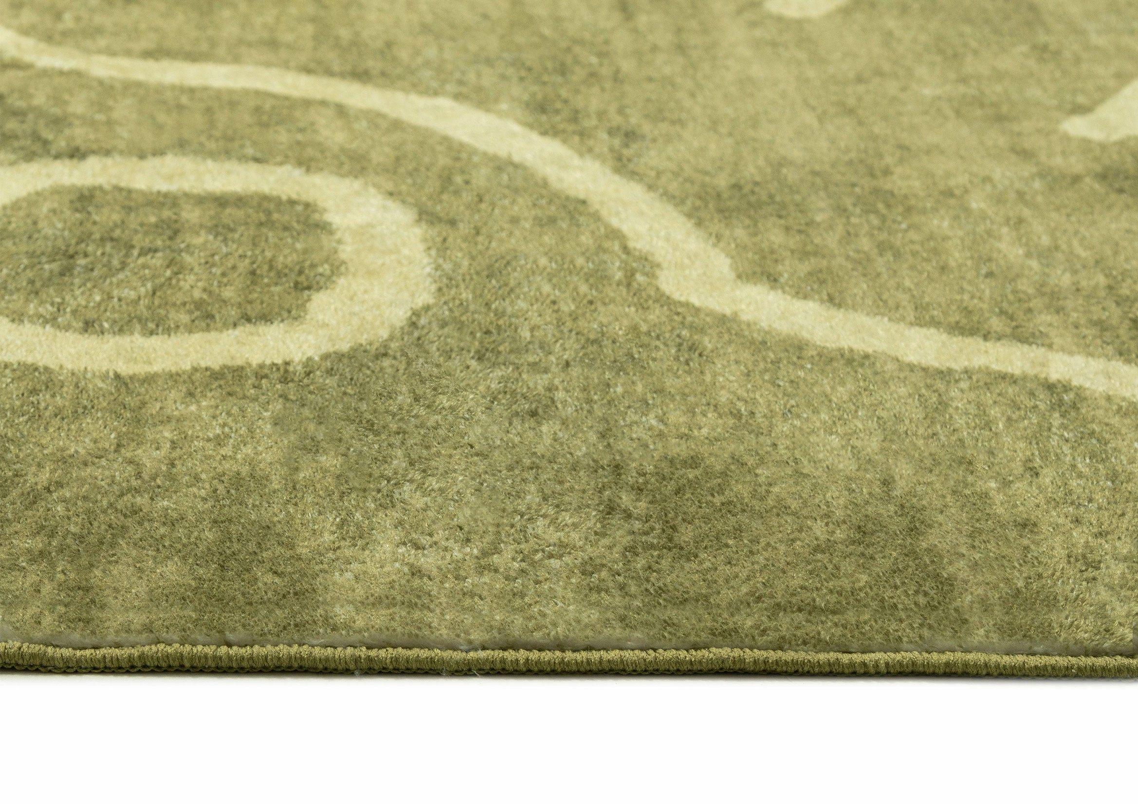Canali Green Hand Drawn Washable Rug
