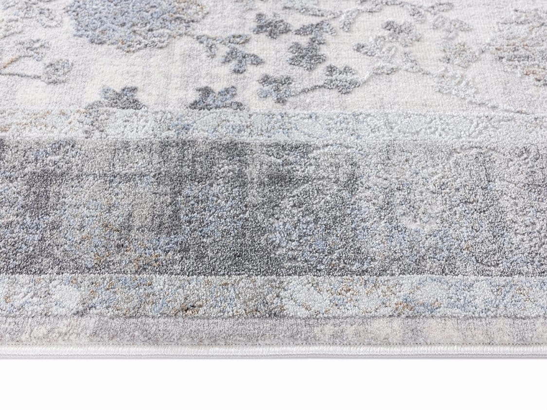 Cara Cream And Grey Transitional Medallion Runner Rug *NO RETURNS UNLESS FAULTY