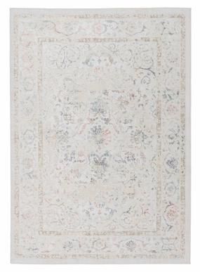 Caribou Cream and Pink Traditional Rugmodern color block patchwork rug