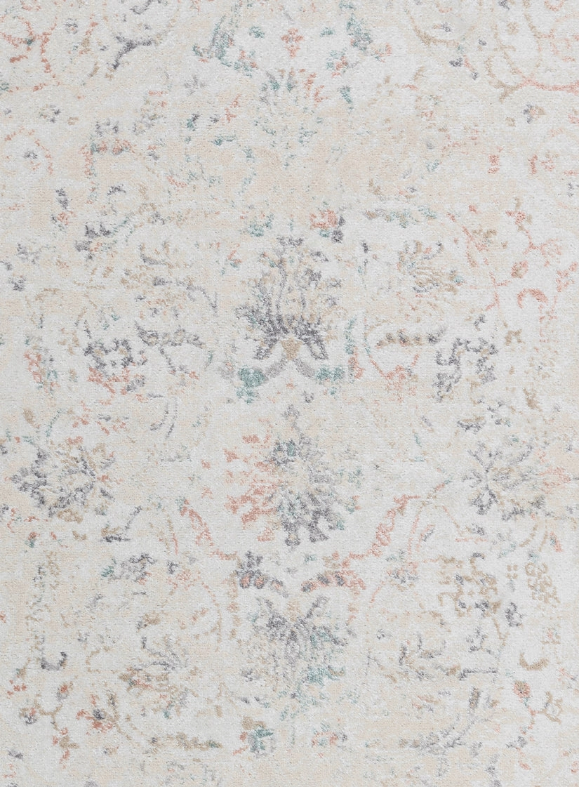 Caribou Cream and Pink Traditional Rug