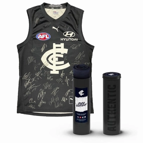 CARLTON FOOTBALL CLUB 2024 SQUAD SIGNED OFFICIAL GUERNSEYhandmade souvenirs