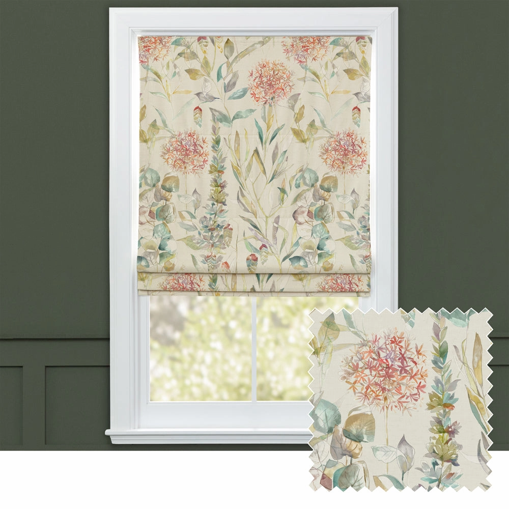 Carneum Printed Cotton Made to Measure Roman Blinds Cinnamonbedding sets ,throw blankets 