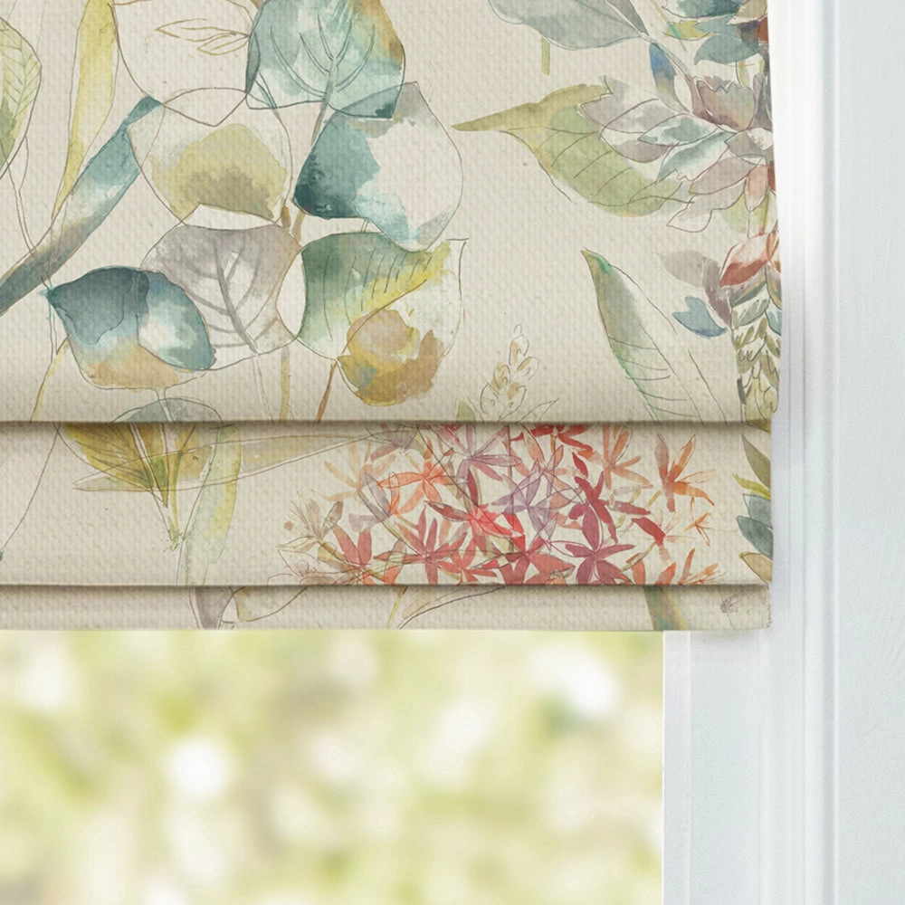 Carneum Printed Cotton Made to Measure Roman Blinds Cinnamon