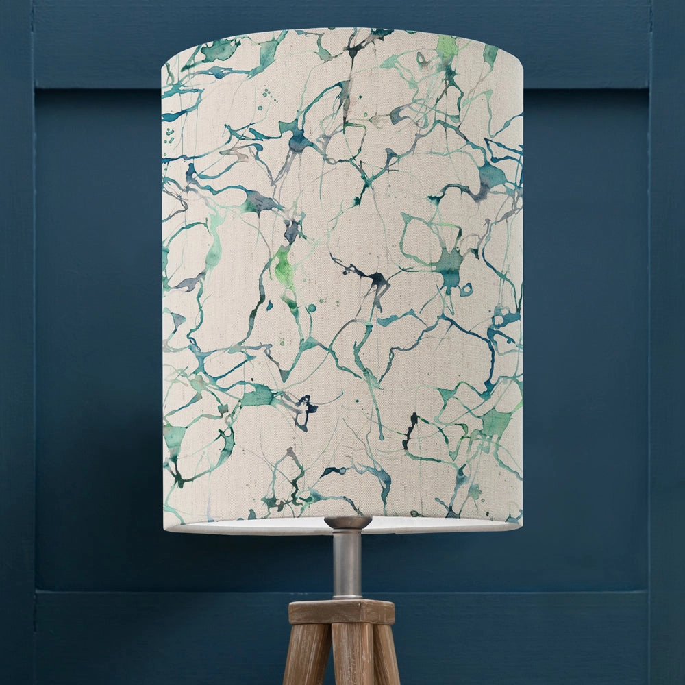 Carrara Anna Lamp Shade Oceanreplacement lampshade,White Linen Drum Lampshade for Table or Floor Lamp