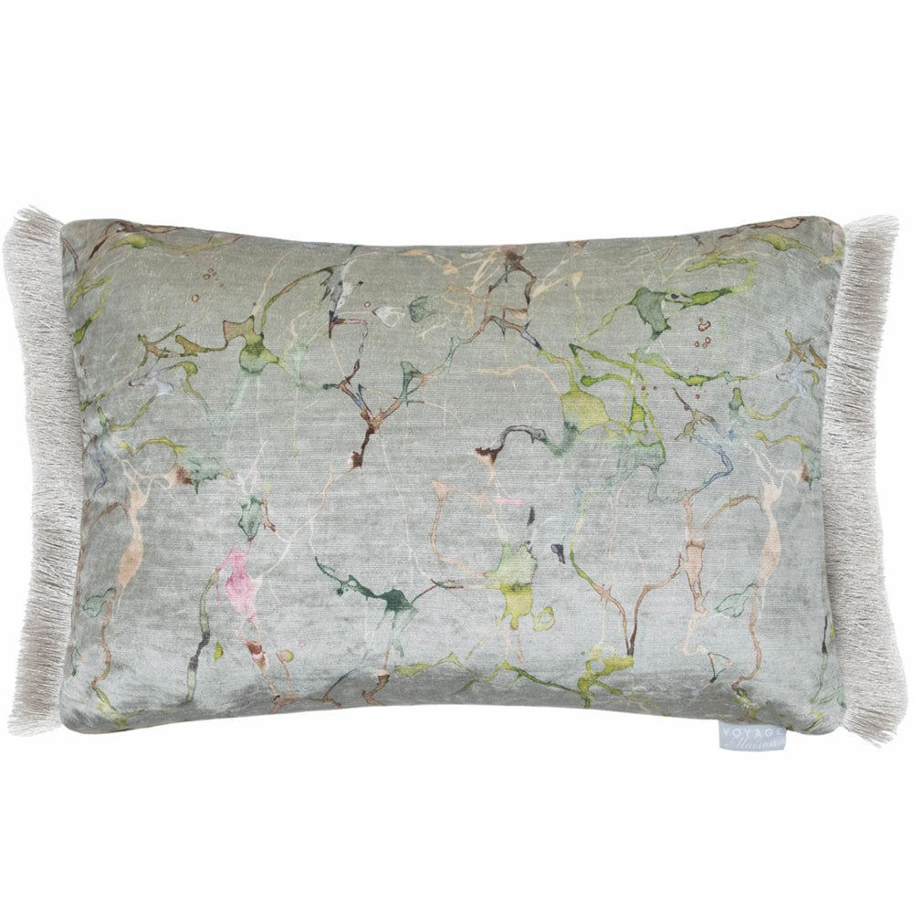 Carrara Fringed Cushion Meadow