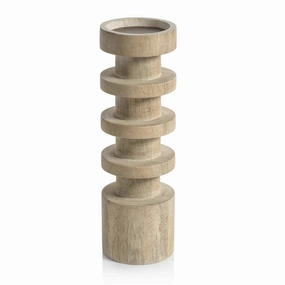 Carved Wood Candle Holder - 10"nordic style desktop ornaments