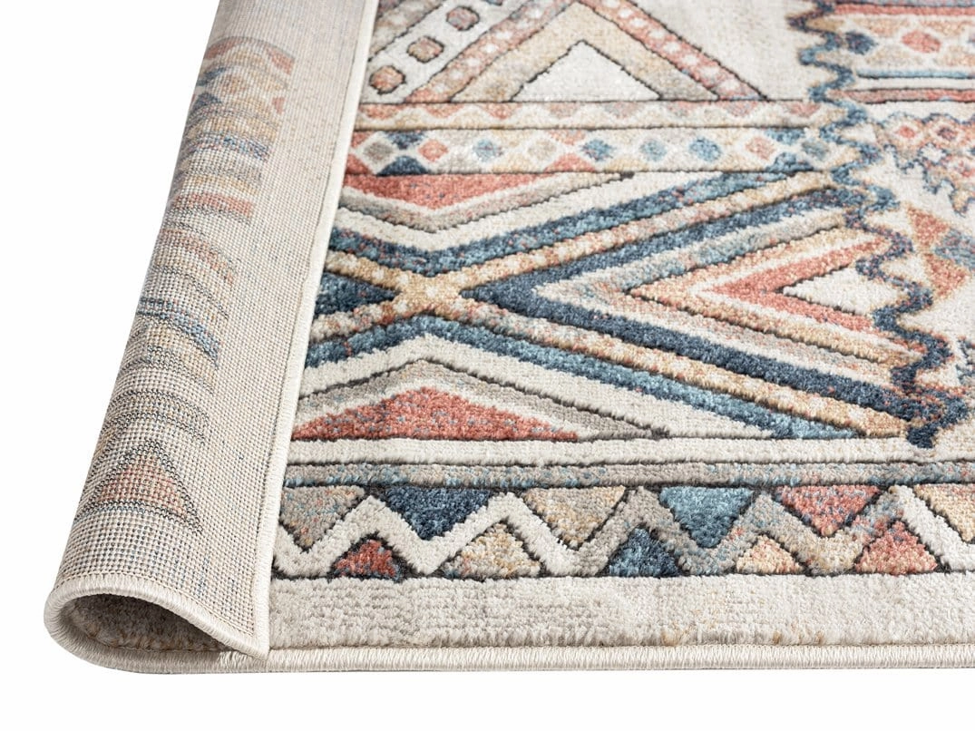 Cassie Orange And Blue Multi Colour Tribal Runner Rug