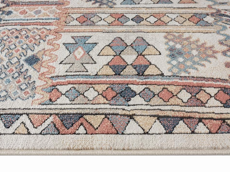 Cassie Orange And Blue Multi Colour Tribal Runner Rug