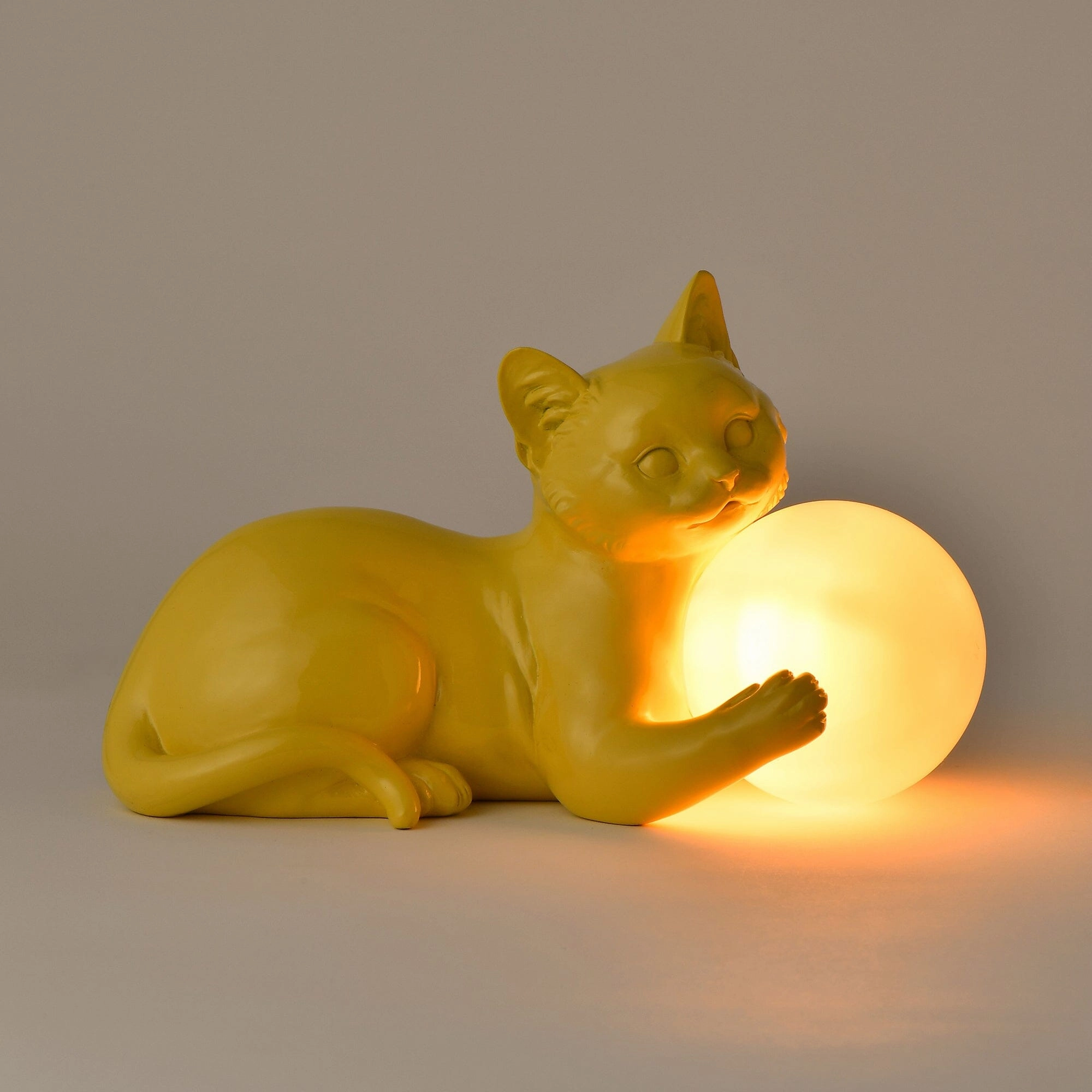 Cat Lamp Yellow