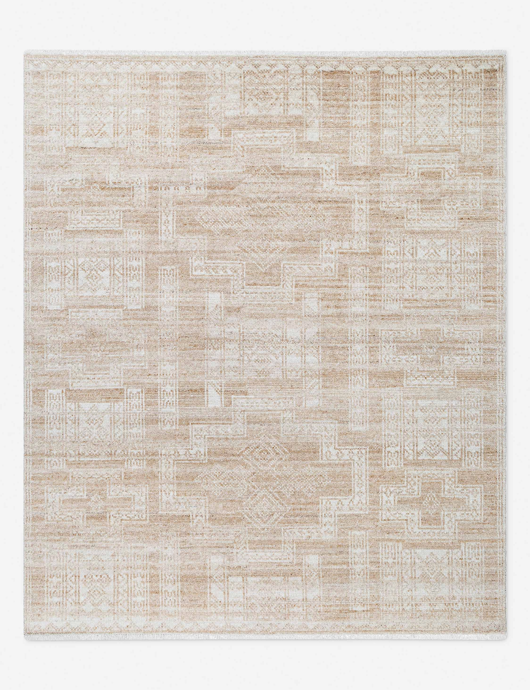 Caylee Hand-Knotted Wool Moroccan-Style Rugmodern color block patchwork rug