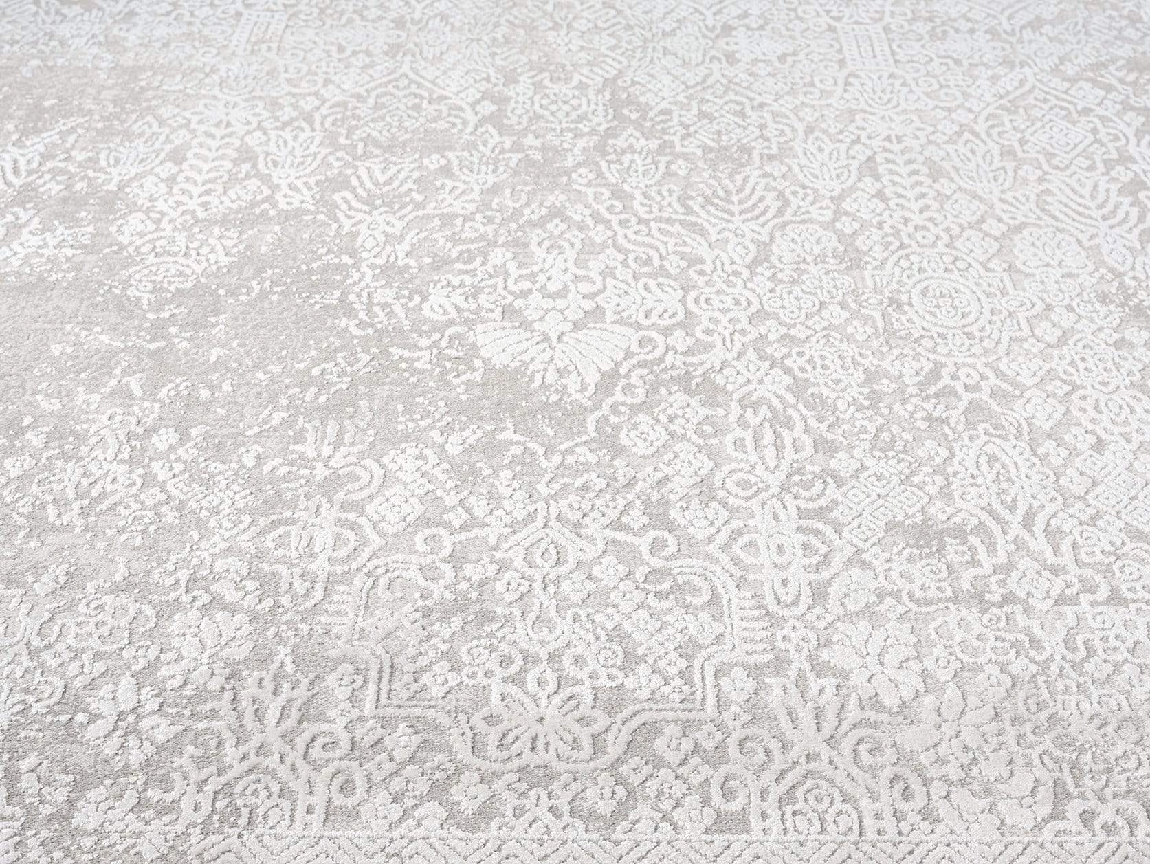 Cecilia Grey and Ivory Distressed Floral Rug *NO RETURNS UNLESS FAULTY