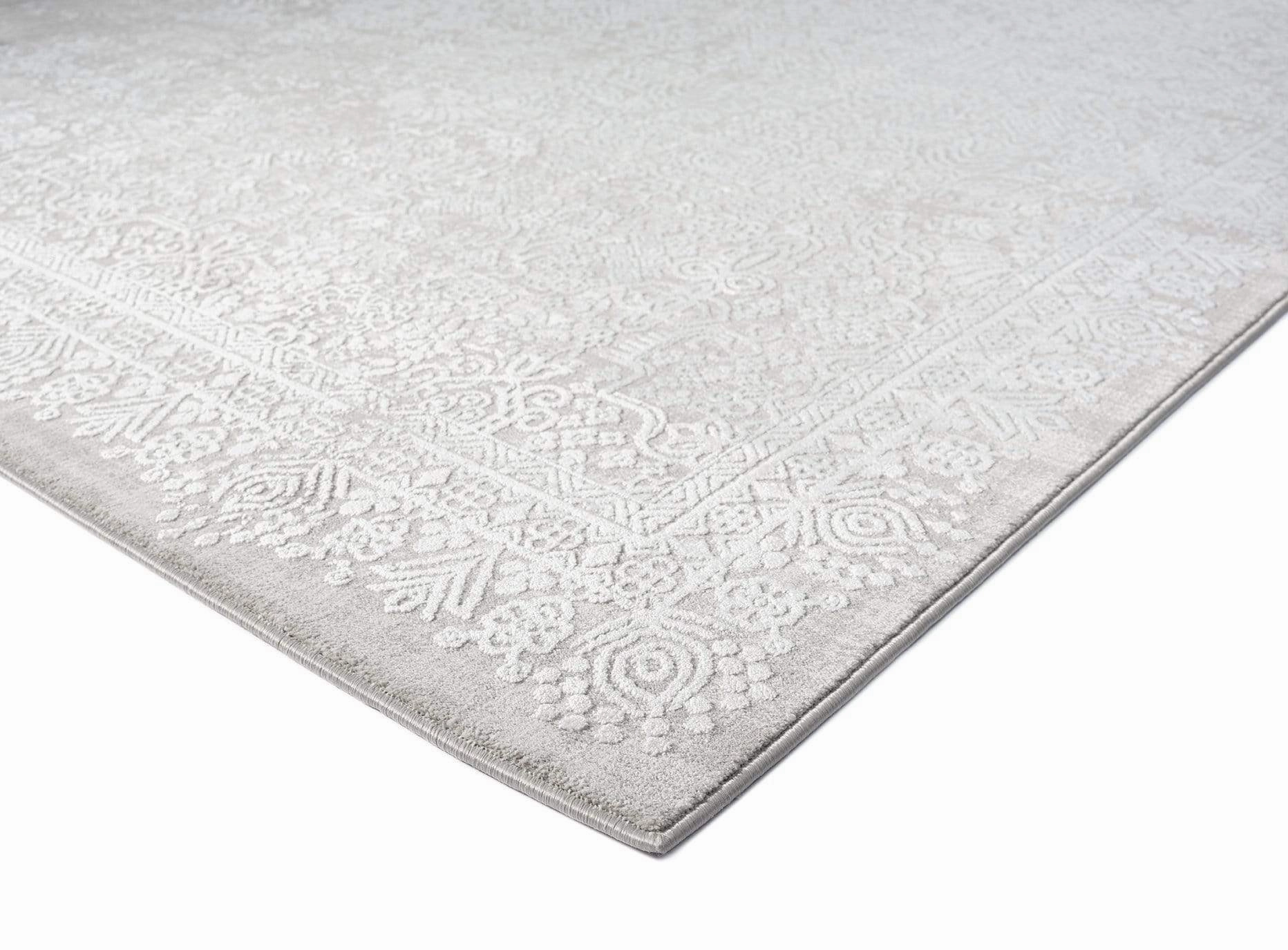 Cecilia Grey and Ivory Distressed Floral Rug *NO RETURNS UNLESS FAULTY