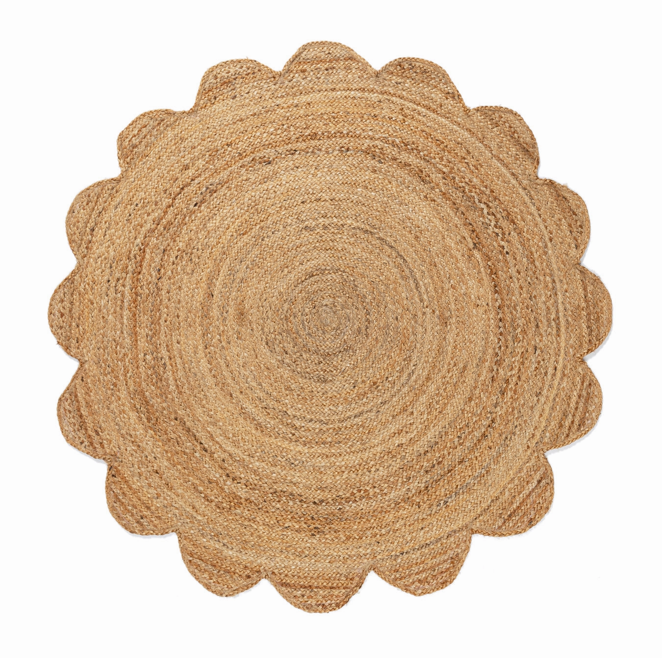 Celeste Natural Brown Scalloped Jute Round Rugmodern color block patchwork rug