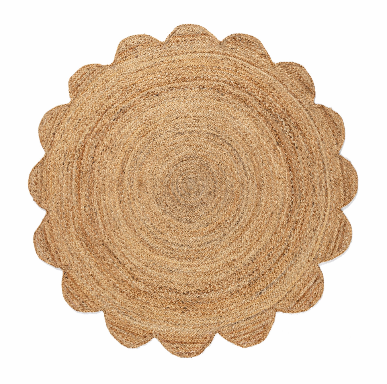 Celeste Natural Brown Scalloped Jute Round Rugmodern color block patchwork rug
