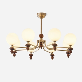 Celestial Sphere Walnut Chandelierrustic chandelier,bedroom chandelier 